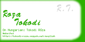 roza tokodi business card